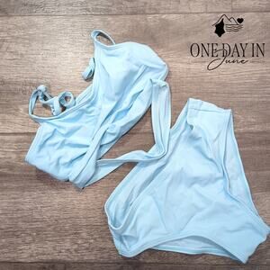 Aleumdr Cross Front Bikini Size 7-8Y